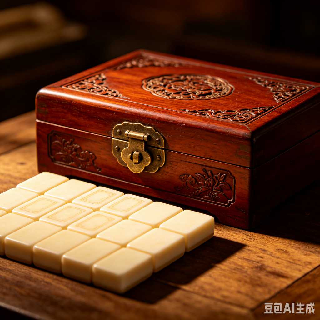 antique style mahjong set